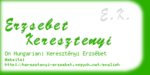 erzsebet keresztenyi business card